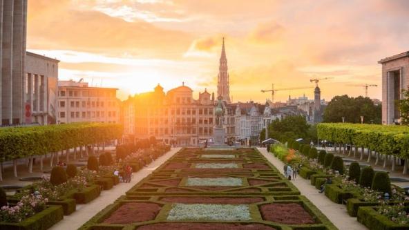 Sunset in Brussels
