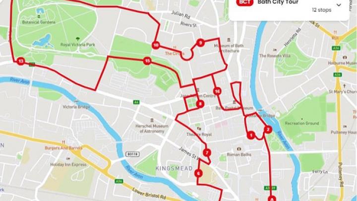 Tootbus Bath Discovery Map