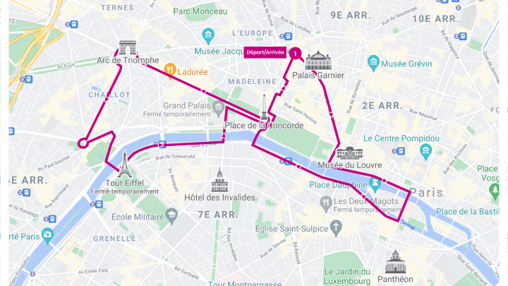 Tootbus Kids Tour Route