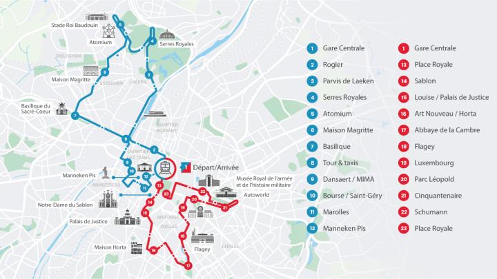 Tootbus Brussels Map