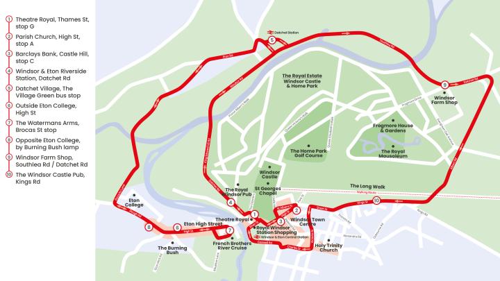 Tootbus Windsor route