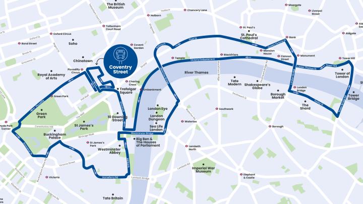 Tootbus London by Night map